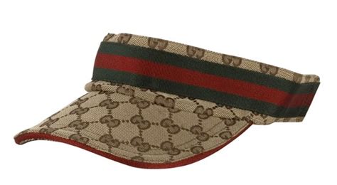 gucci visor brown and red strap|Gucci winter hats for women.